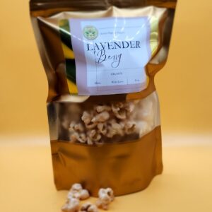 A photo of Lavender Berry Crunch popcorn.